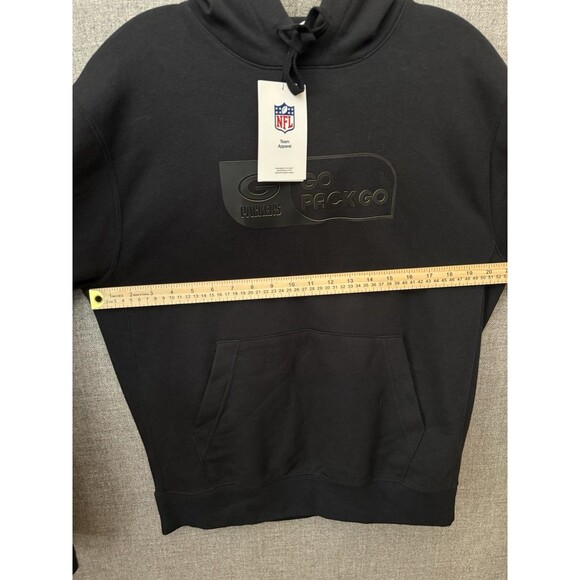 NWT Green Bay Packers Sweatshirt Men’s S Small Black Hoodie Go Pack Go $90 Nike - Picture 7 of 10